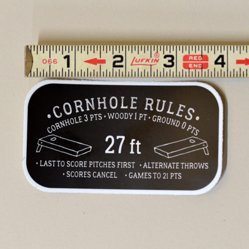 Cornhole Rules Stickers - Weber Garage