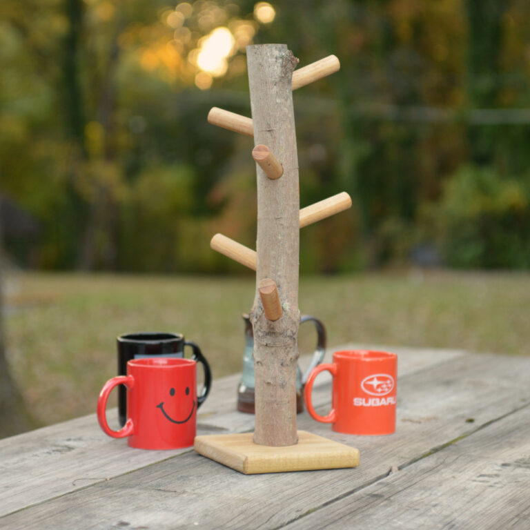 Mug Tree Coffee Mug Holder - Six Pegs - Weber Garage